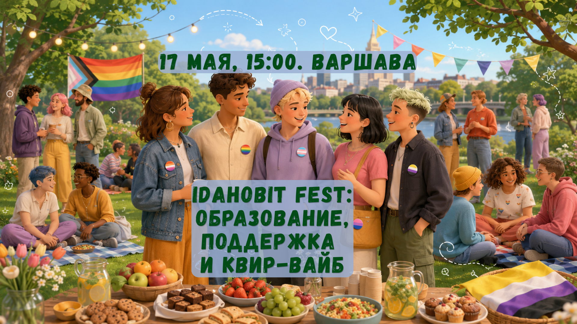 Офлайн-встреча в Варшаве для квир-сообщества. 17 мая IDAHOBIT Fest