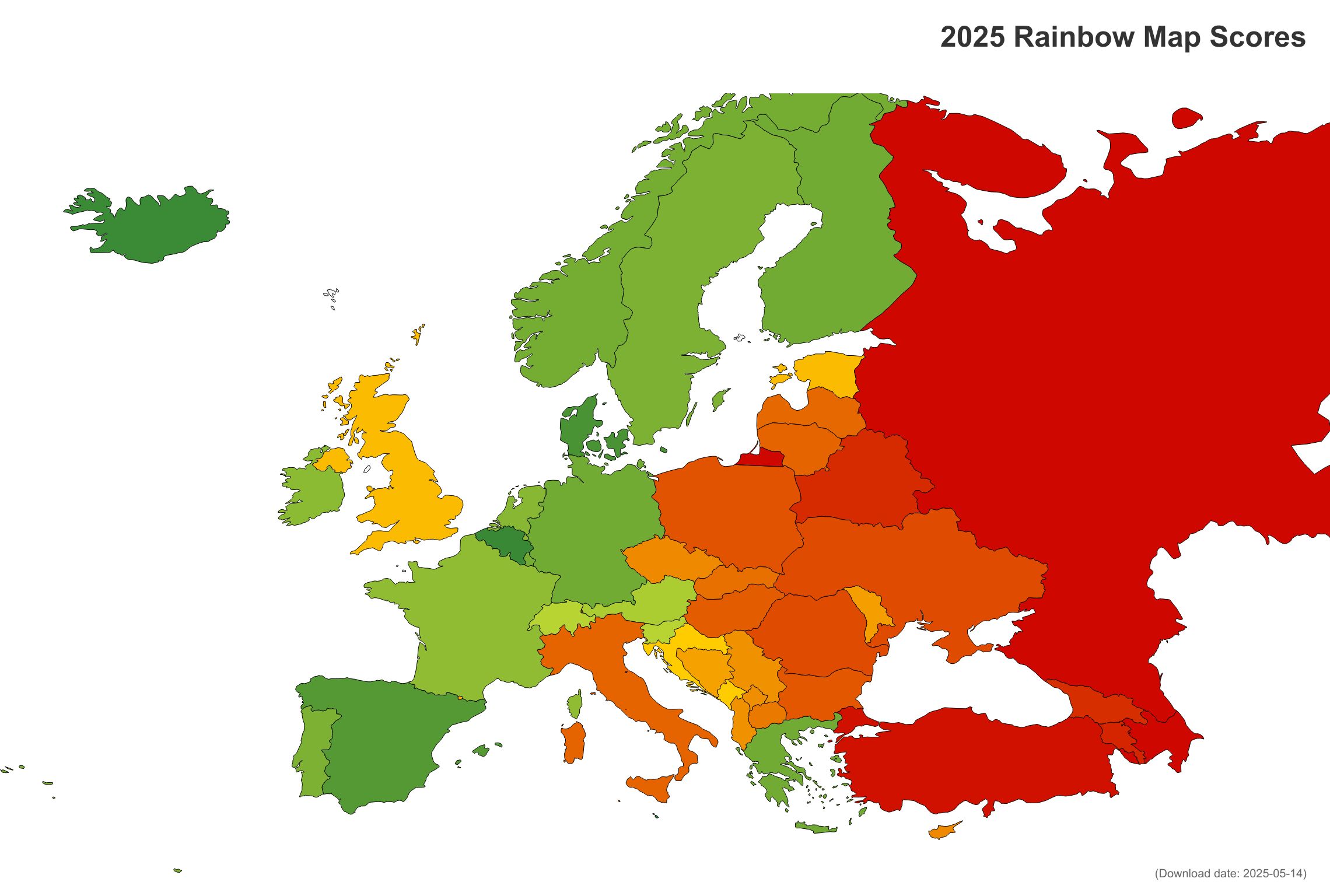 Радужная карта 2025 года