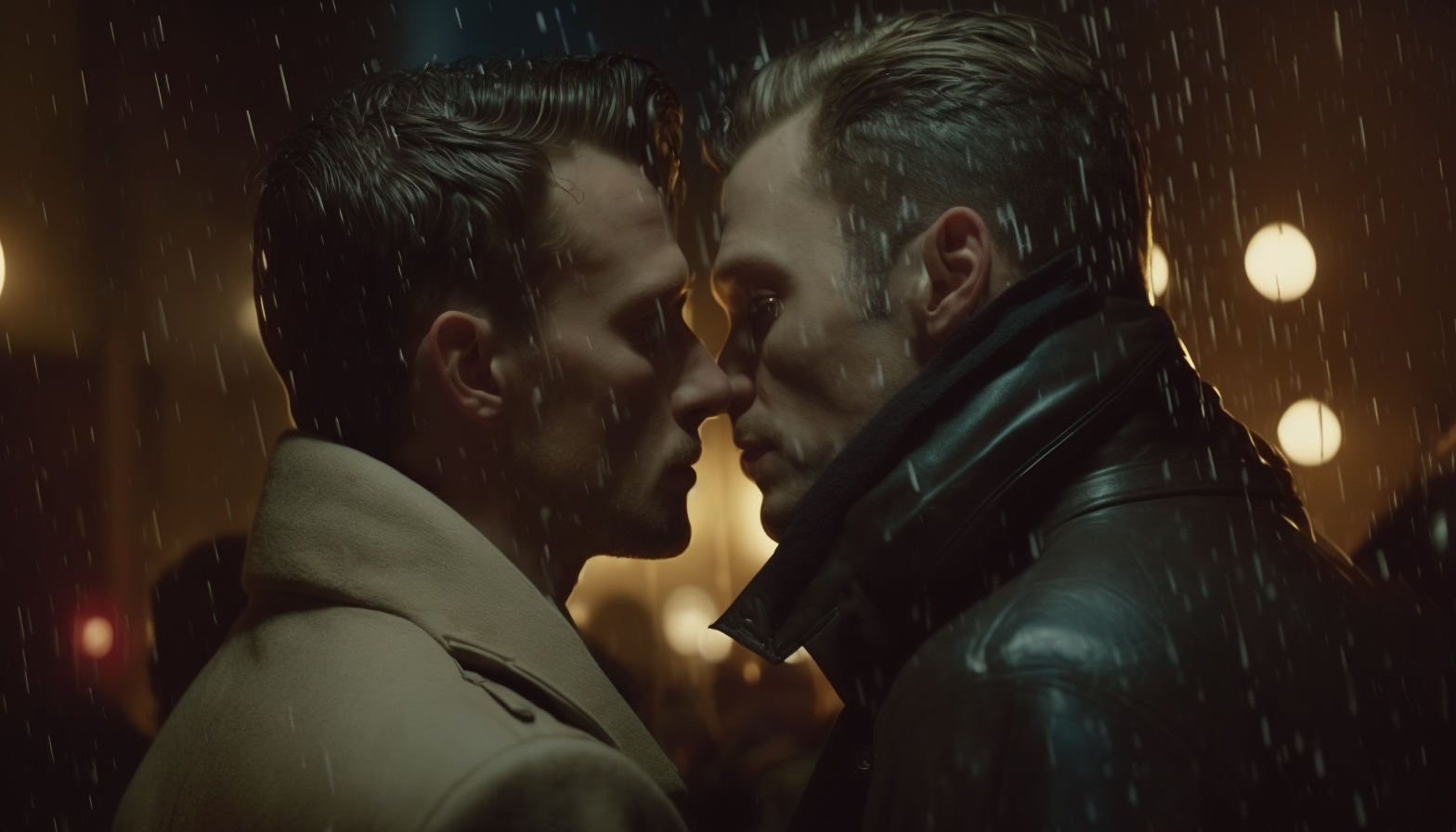 Чувственный гей-клип: поцелуи под луной и под дождём